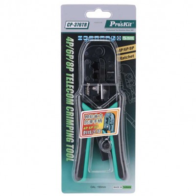 Pro'sKit Tools CP-376TR 4P/6P/8P Telecom Crimping Tool (190mm)